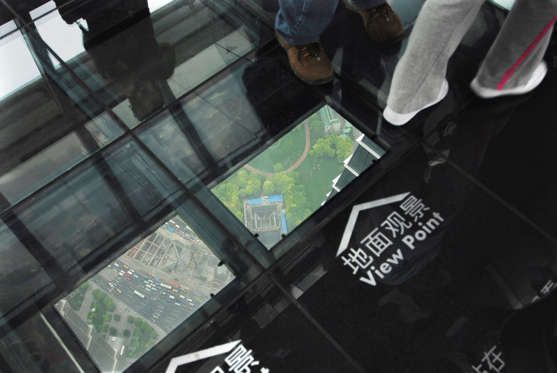 There is an observation deck on the 100th floor at 1,555 feet for sightseeing