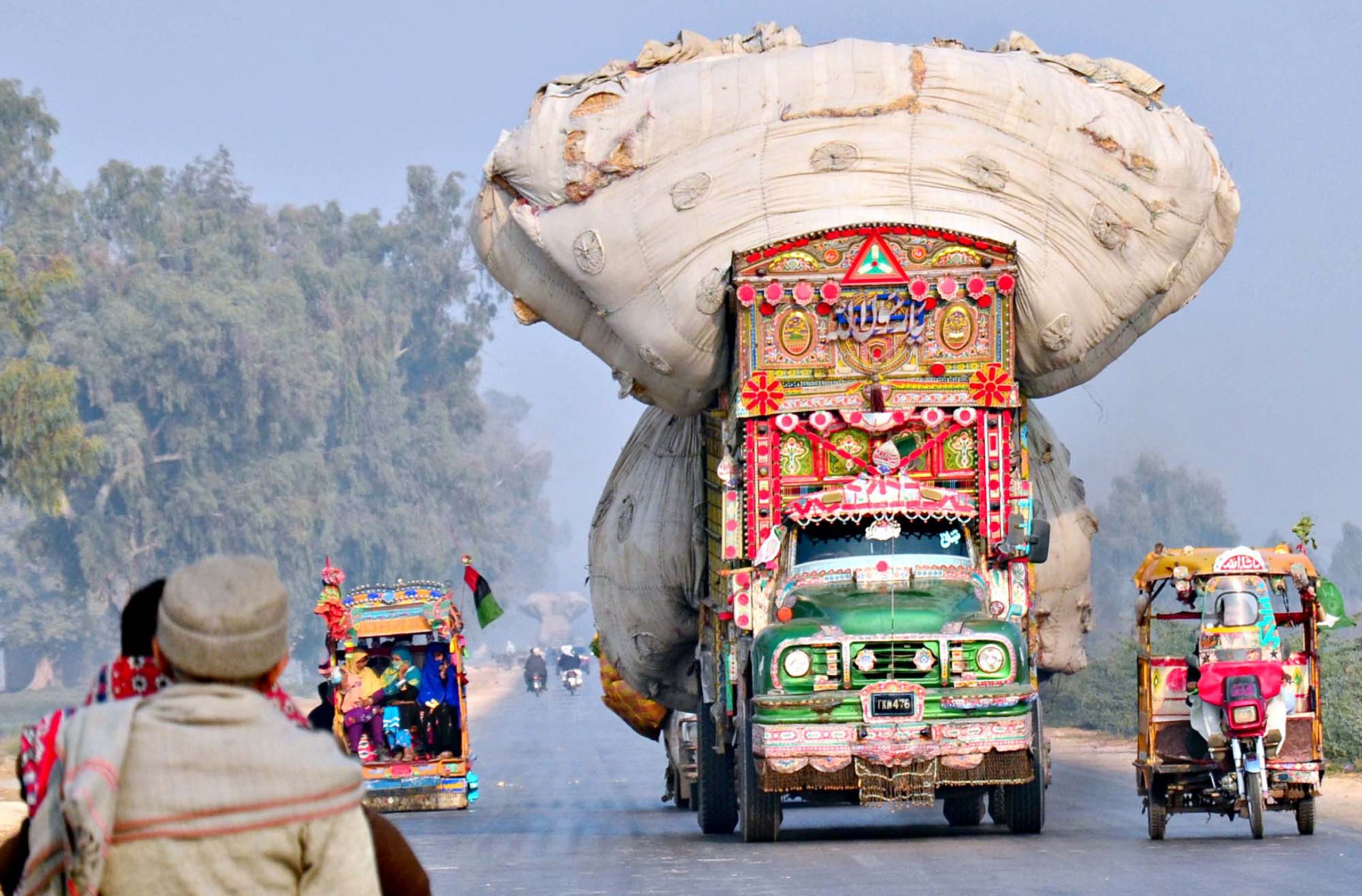 Overloaded vehicles from around world