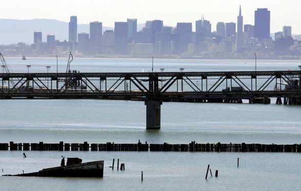 This Sept. 30, 2009 photo shows the Richmond Bridge in Richmond, Calif. with San Francisco in background. Paul Sakuma/AP