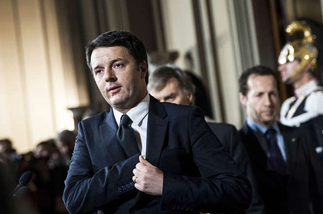 Prime Minister Matteo Renzi press conference to present a list of Ministers, Rome, Italy - 21 Feb 2014