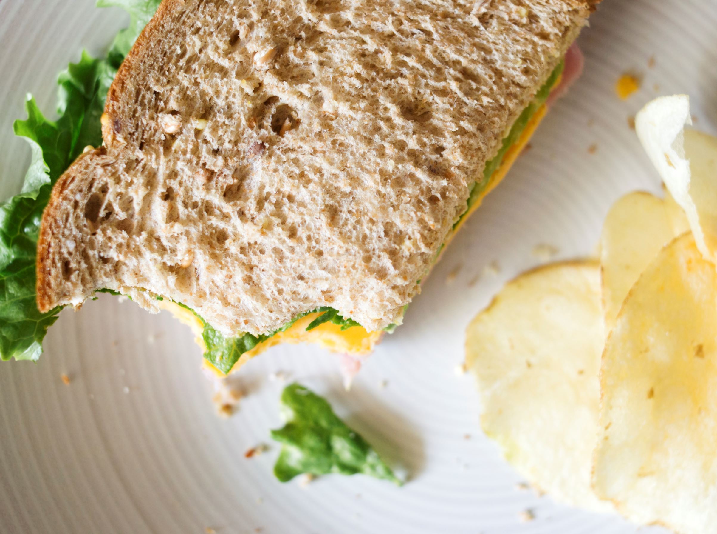 Sandwich and potato chips