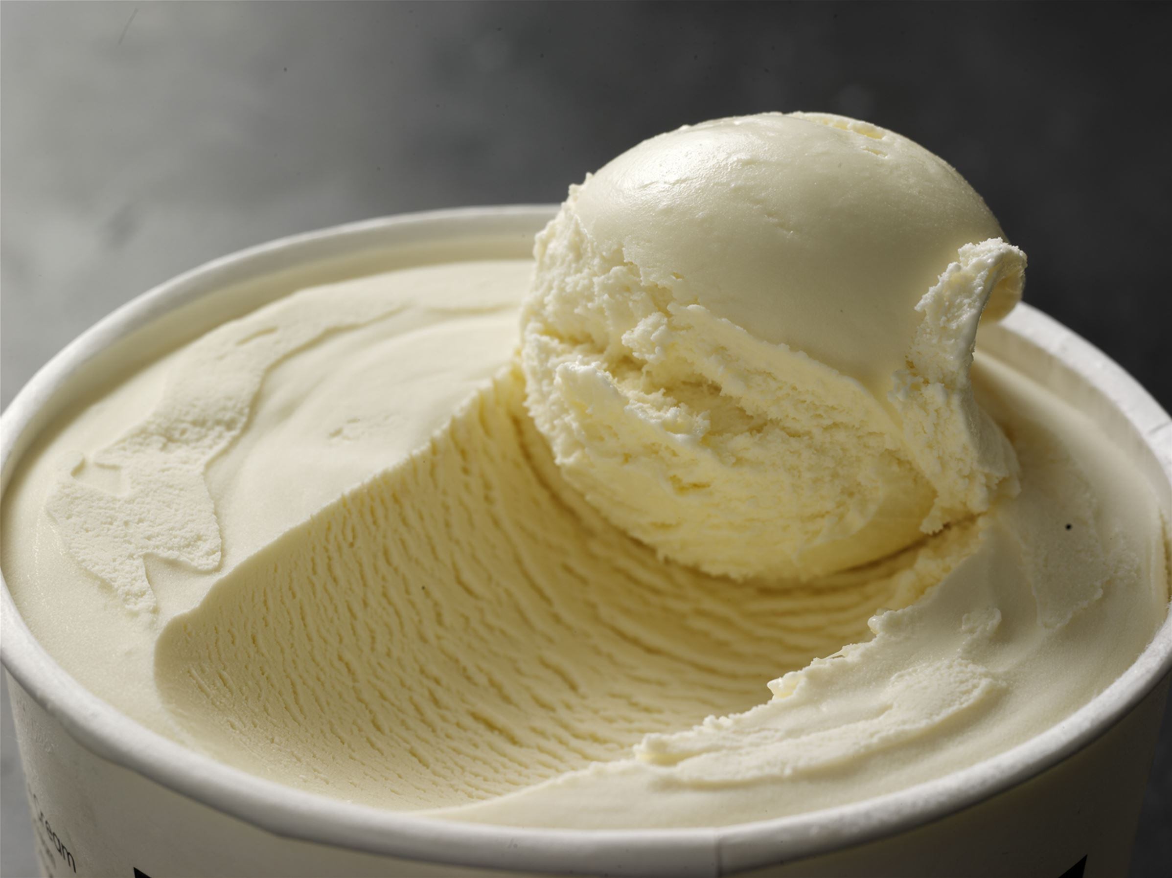 Scoop of vanilla ice cream
