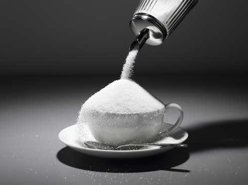 Sugar being poured into tea cup. Diamond Sky Images/Getty Images