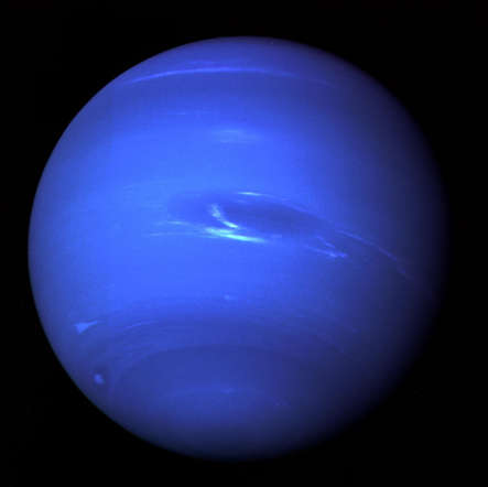 Neptune - NASA Voyager 2 was the only spacecraft to have swept past Neptune, in 1989.