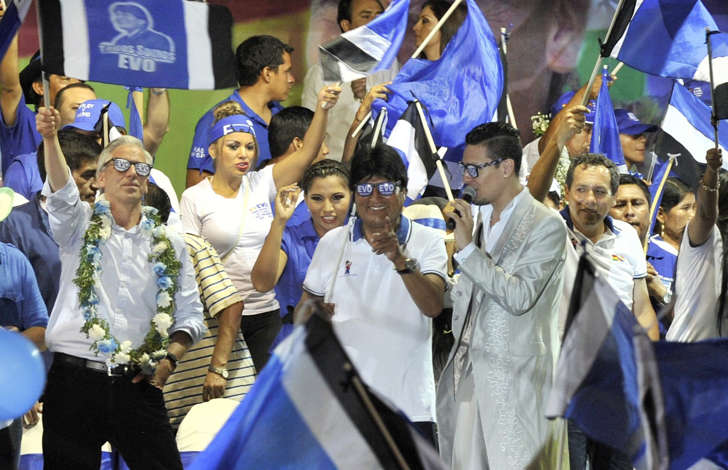 Morales, en el cierre de su campaña presidencial en La Paz