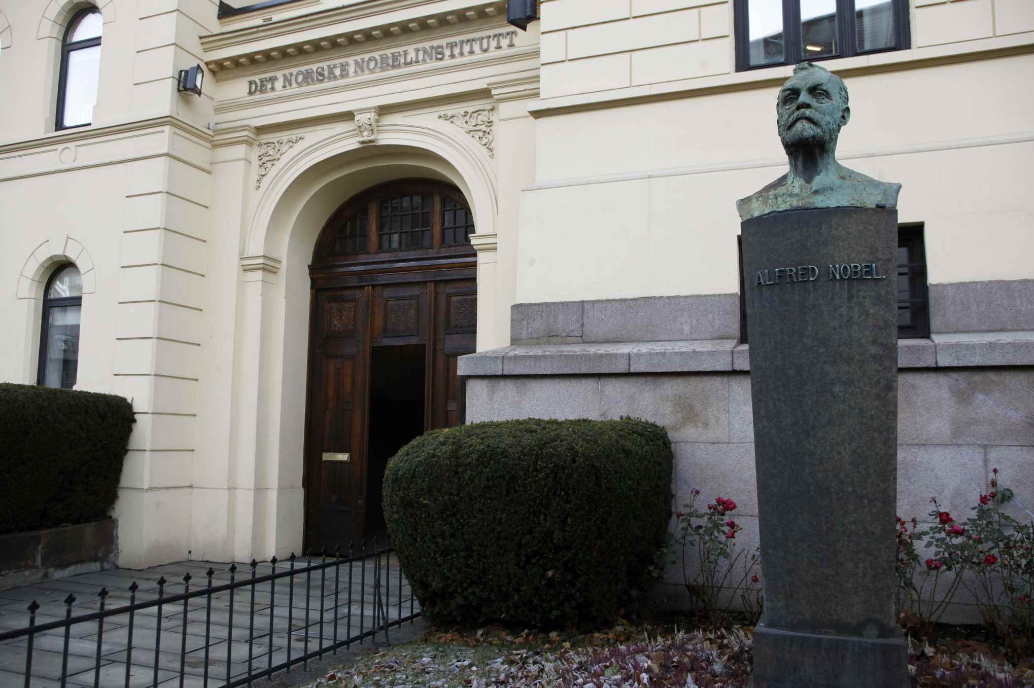The Peace Prize is both announced and handed out in Oslo, the Norwegian capital, according to the wishes of Alfred Nobel. No one knows why he wanted it that way but during his lifetime Sweden and Norway were joined in a union. In Picture: The Norwegian Nobel Institute headquarters, Oslo, Norway
