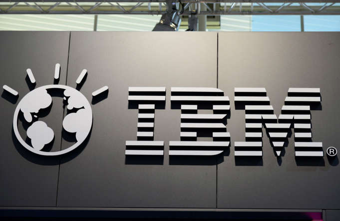 An image showing the company logo at IBM company stand at the CeBit trade fair, Hanover, Germany, 05 March 2013.