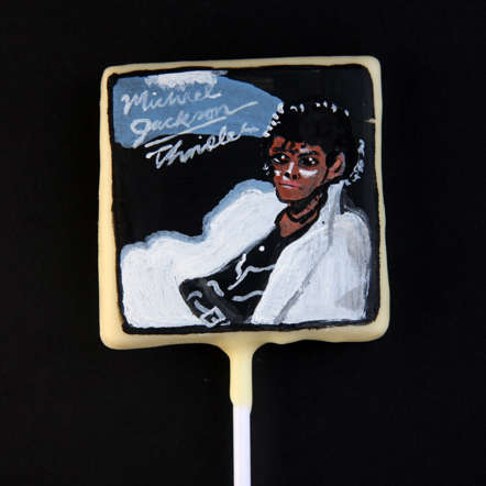 Cake pops decorated with cover art from classic albums by Miss Insomnia Tulip in Leeds.