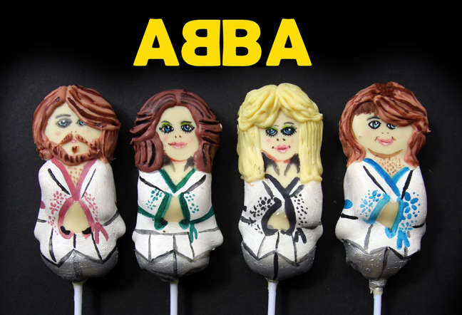 Another cake pop of Swedish pop group ABBA by creative baker Miss Insomnia.