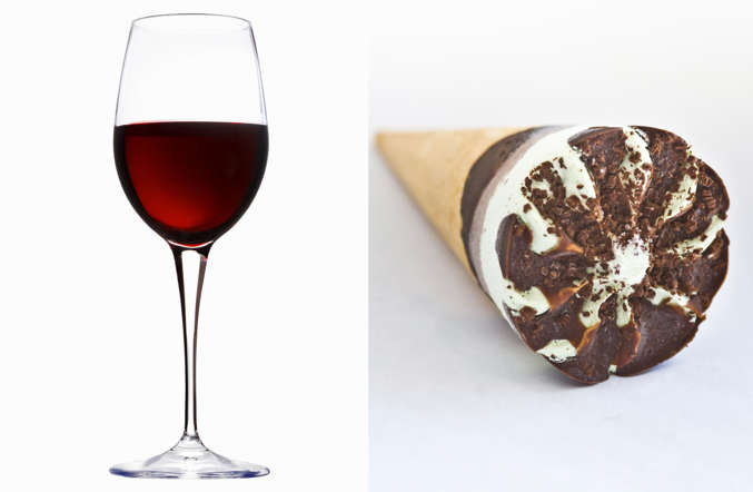 A standard glass of Red Wine contains around 200 calories, similar to those in a Cornetto.