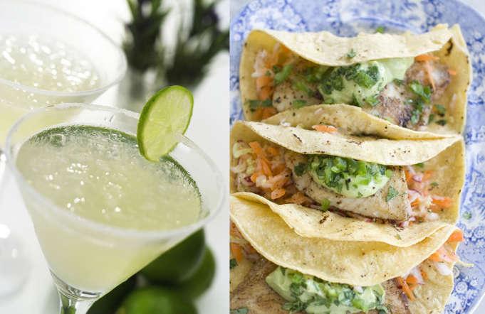 For a tasty margarita which has 175 calories, you could also go for a taco.