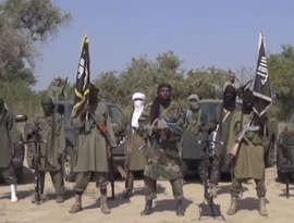 This Friday Oct. 31, 2014 image taken from video by Nigeria's Boko Haram terrorist network.