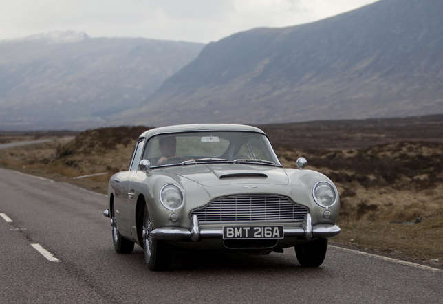 James Bond's Aston Martin DB5
James Bond's Aston Martin DB5 was spotted today as filming for the new James Bond movie continued in Glencoe. Daniel Craig was not there.