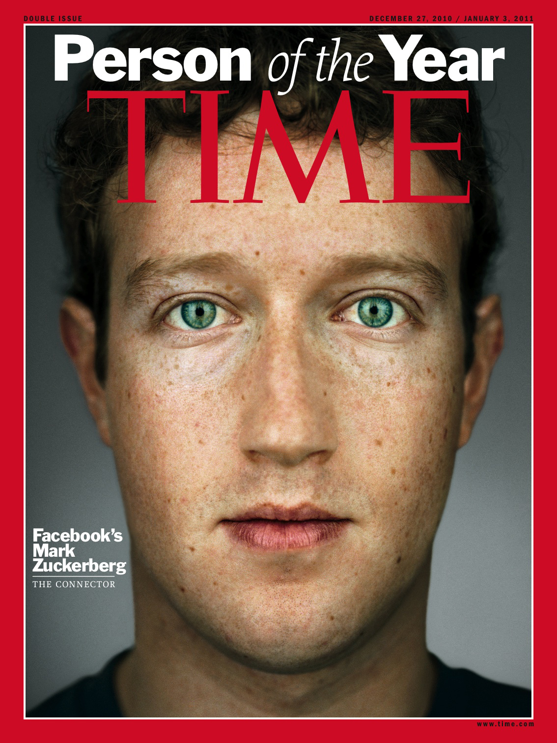 Mark Zuckerberg, founder of social networking site Facebook that has more than 1.3 billion active users (as of June 2014), was named Person of the Year in 2010.
"It's not just a new technology. It's social engineering. It's changing the way we relate to each other. I actually think it's affecting human nature in a way that we have never even seen before." said Time editor Richard Stengel.
