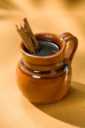 Cinnamon lovers would this Mexican drink. The coffee is brewed with cinnamon sticks in earthenware pots.
