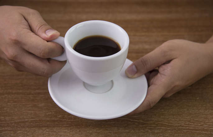 This is a strong coffee which is traditionally taken without milk. It is served in small proportions in tiny cups and is enjoyed best while socializing