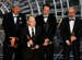 Ian Hunter, Paul Franklin, Scott Fischer, and Andrew Lockley winners of the Oscar for Best Visual Effects for the film "Interstellar" at the 87th Academy Awards in Hollywood, California.