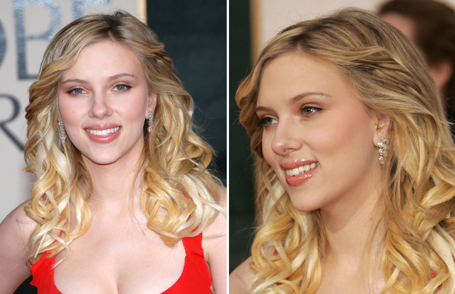 Johansson was a sight to behold in her light eye make-up, glossy lips, and loose curls at the 2006 Golden Globes.