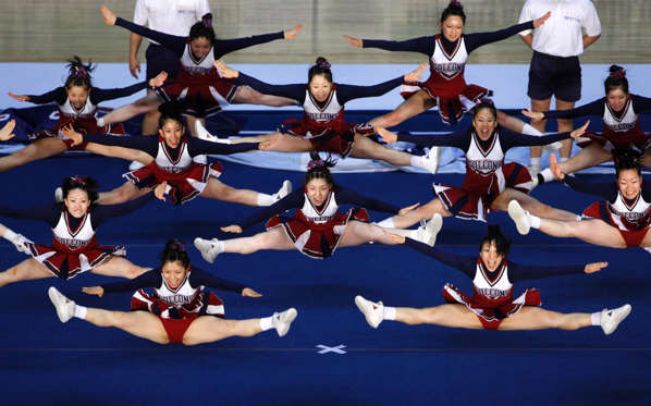 Members of the Japanese cheerleading team Falcons compete at the Cheerleading Asia International Open Championships in Tokyo May 17, 2009