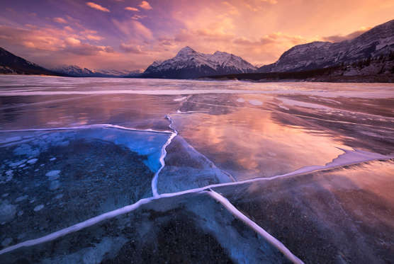 Abraham Lake, Canada - Chip Phillips/Rex Features Incredible images of ice bubbles, Abraham Lake, Canada - 28 Jan 2013