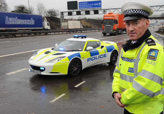 The Lotus Evora being tested by West Mercia Police's Central Motorway Police Group - Fastest police car in Britain - 12 Jan 2011